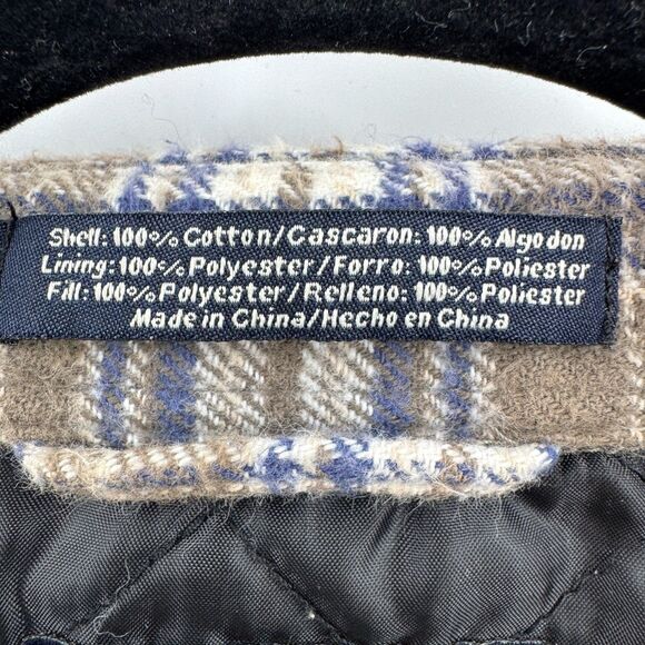 LEVI'S Green Blue Lined Plaid Flannel Long Sleeve Shirt Shacket Size XXL 2XL - Picture 7 of 7